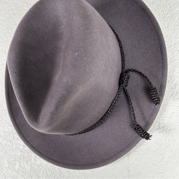 Olive & Pique 100% wool gray felt hat Preppy Western unique - Picture 2 of 5